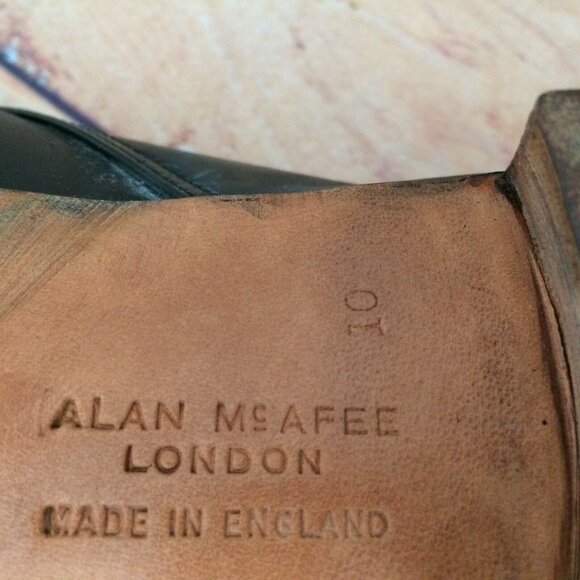 1 shoe Alan McAfee London Made In England Men Black Size 10 E Single Shoe Right - Picture 7 of 8